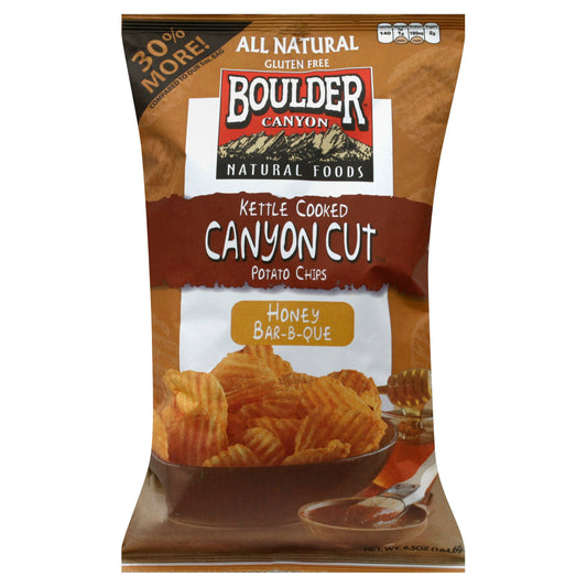 Boulder Canyon Chip Cut Canyon Honey BBQ 6.5 Oz Pack of 12