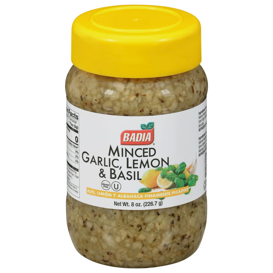 Badia Spice Garlic Minced Lemon Basil 8 Oz (Pack of 12)