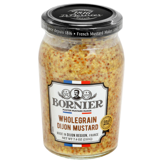 Bornier Mustard Whole Grain 7.4 oz (Pack of 6)