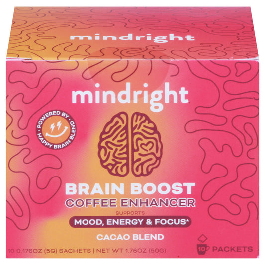 Mindright Brain Boost Powder 10Pkts 10 Ea