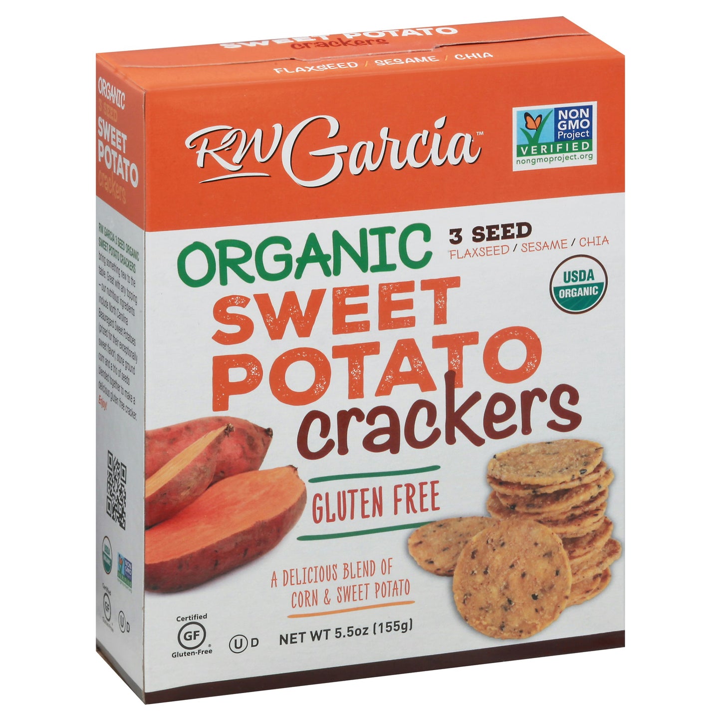 Rw Garcia Cracker Sweet Potato Organic 5.5 Oz (Pack of 6)