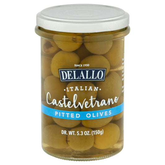 Delallo Olives Pitted Castelvetrano 5.3 oz (Pack Of 6)