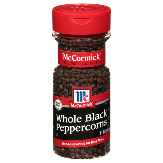 Mc Cormick Spice Pepper Black Whole 3.5 Oz Pack of 12