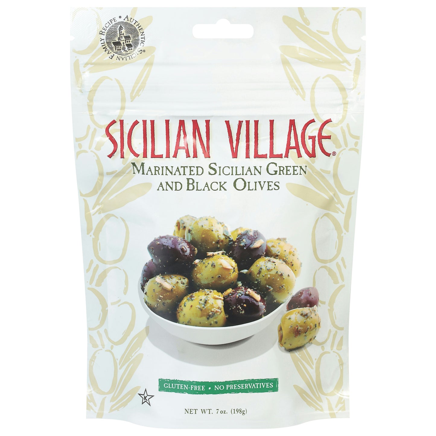 Sicilian Village Olives Green Black Marinated 7 Oz (Pack of 10)