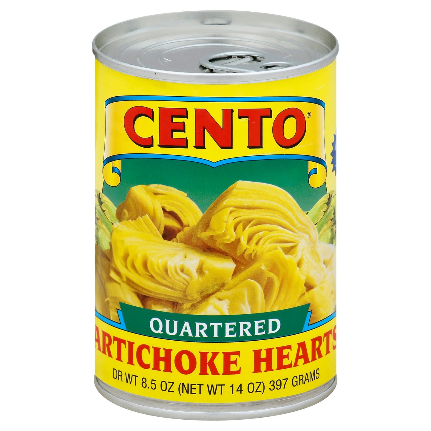 Cento Artichoke Hearts Quartered Brine 14 Oz (Pack of 12)