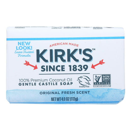 Kirks Soap Bar Coconut Oil 4 oz (Pack of 3)