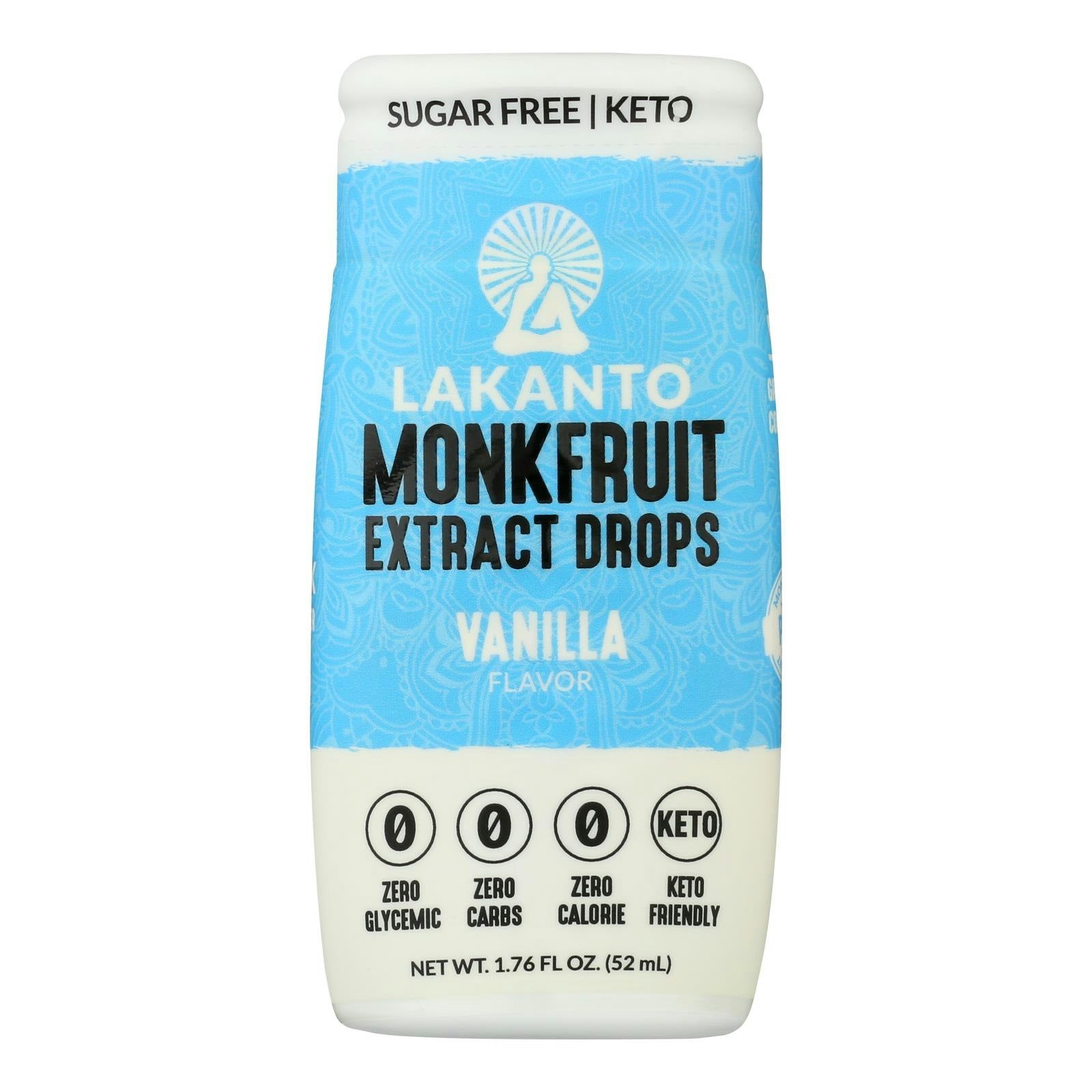 Lakanto - Sweetener Liquid Monkfruit Vanilla 1.76 fl. oz (Pack of 6)