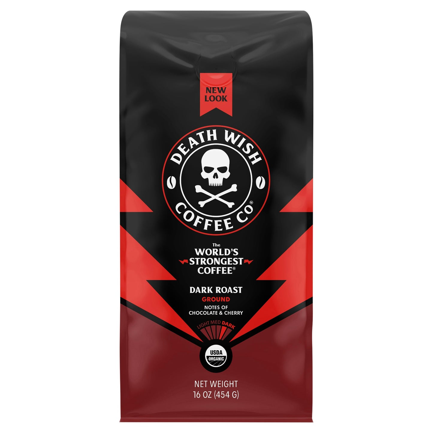 Death Wish Coffee Coffee Ground 16Oz Bag 1 Lb (Pack of 6)