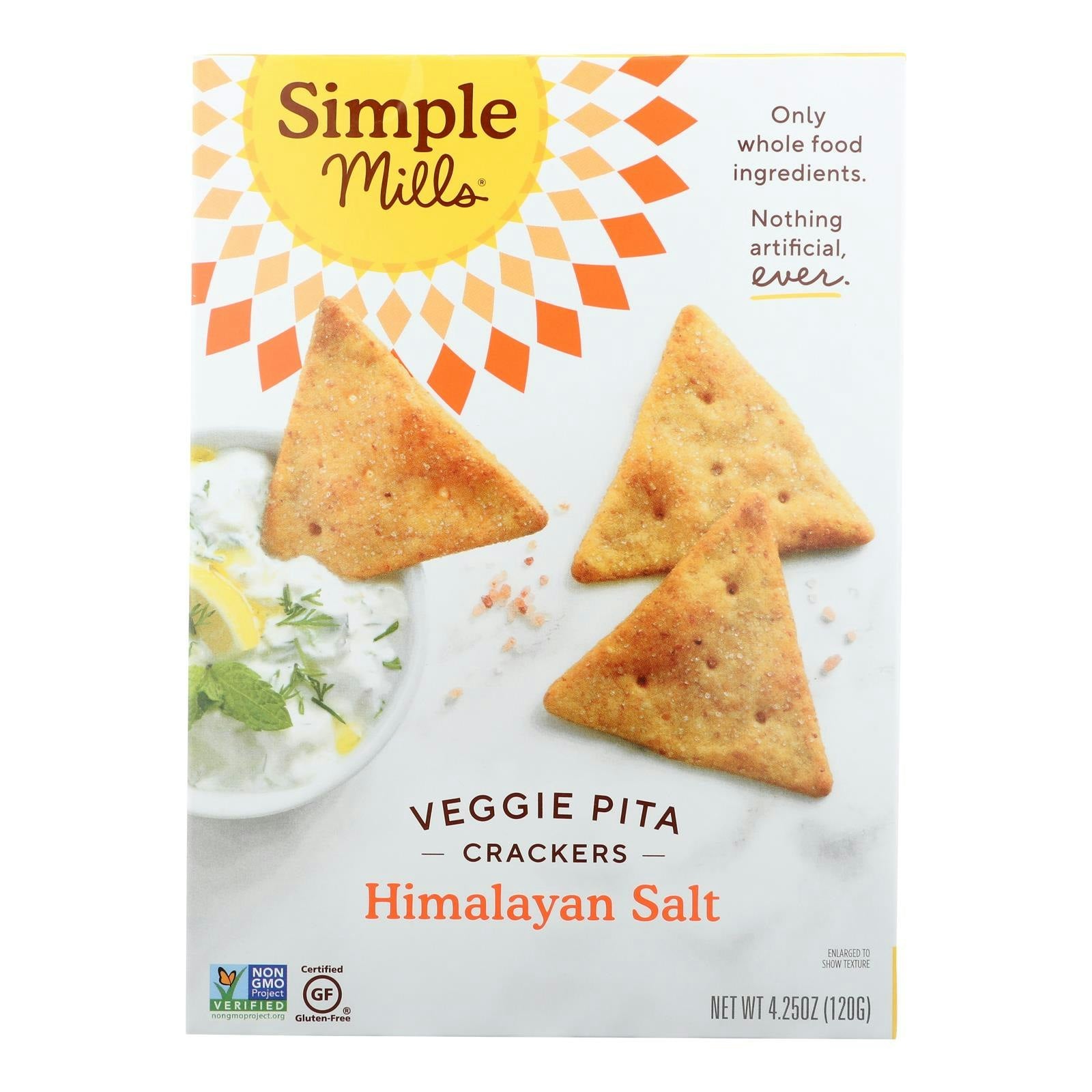 Simple Mills - Cracker Pita Himalayan Sea Salt 4.25 oz (Pack of 6)