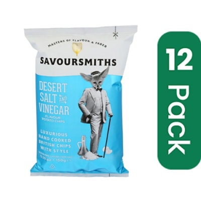 Savoursmiths Desert Salt and Vinegar Potato Chips - 5.29 Ounce (Pack of 12)