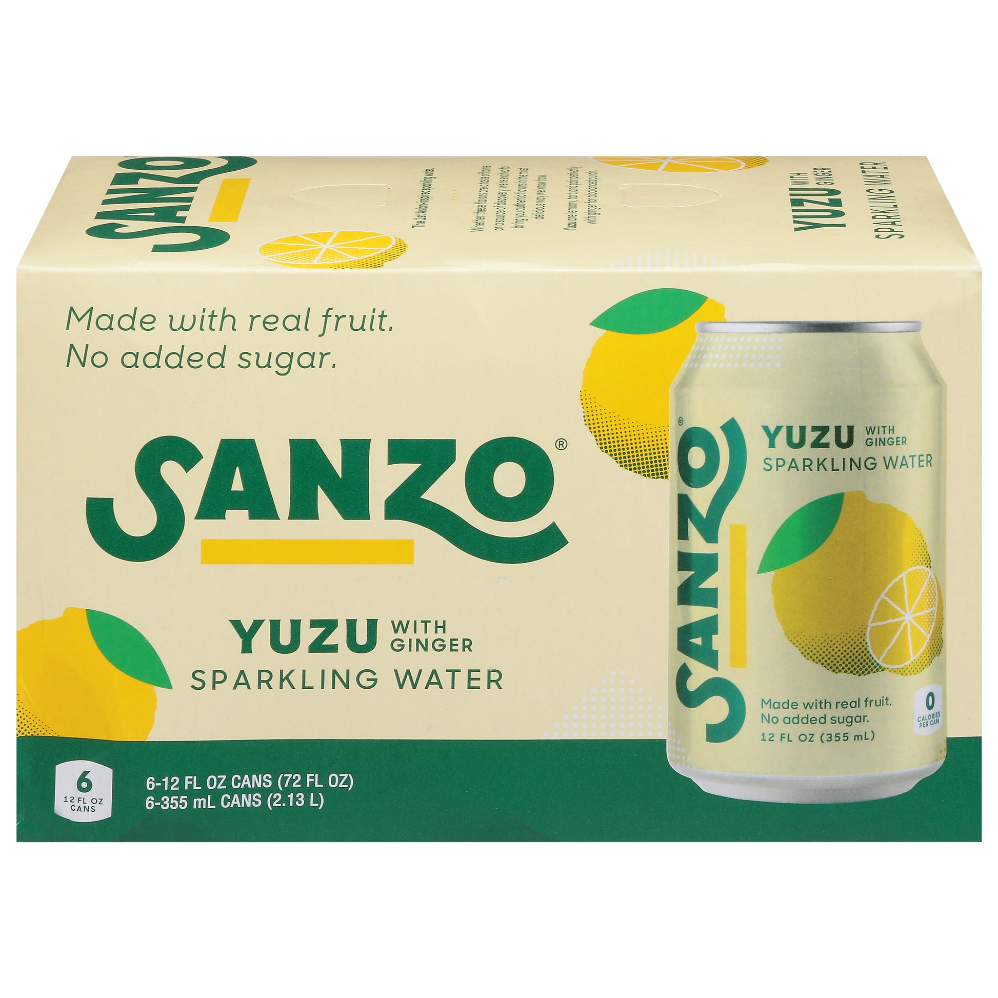 Sanzo Sparkling Water Yuzu 6 Count - 72 Fl. oz (Pack of 4)