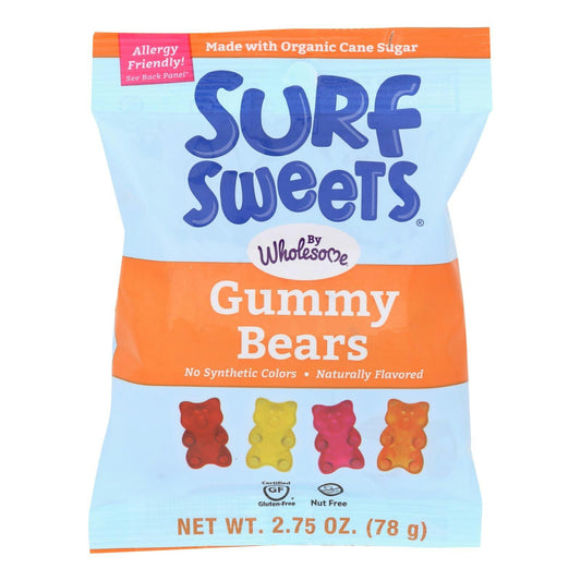 Surf Sweets Gummy Bear 90% Organic 2.75 Oz (Pack of 12)