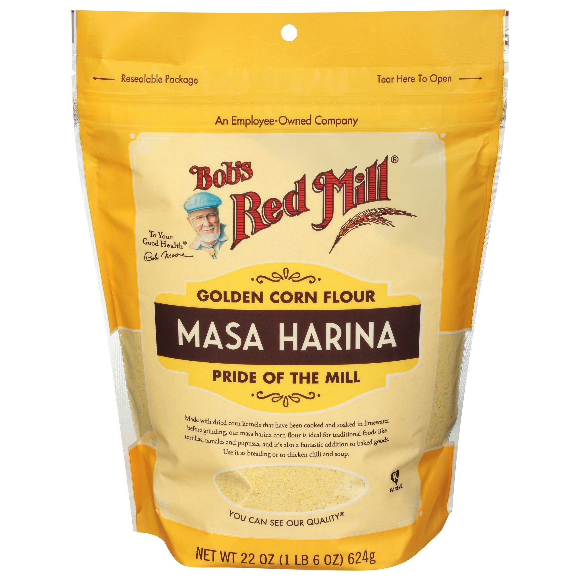 Bobs Red Mill Flour Harina Corn Golden Masa 22 oz (Pack of 4)