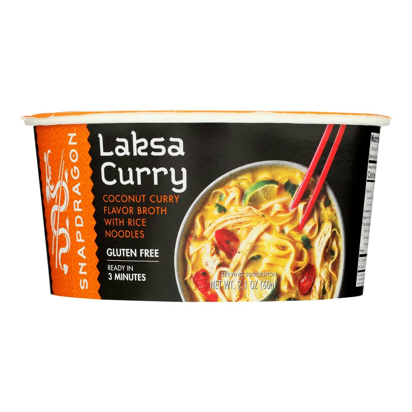 Snapdragon Foods - Rice Noodle Bowl Singapore Curry Gluten Free - 2.1 oz (Pack of 6)