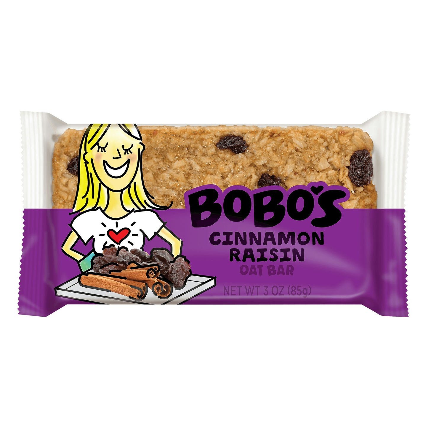 Bobos Oat Bars Bar Oat Cinnamon Raisin 3 oz (Pack of 12)