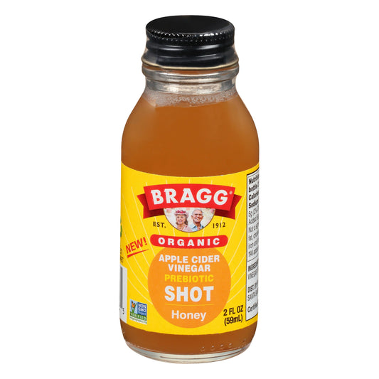 Bragg Shot Apple Cider Vinegar Honey Organic 2 FO (Pack of 4)