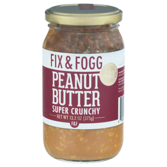 Fix & Fogg Peanut Butter Super Crunchy 13.2 Oz Pack of 6