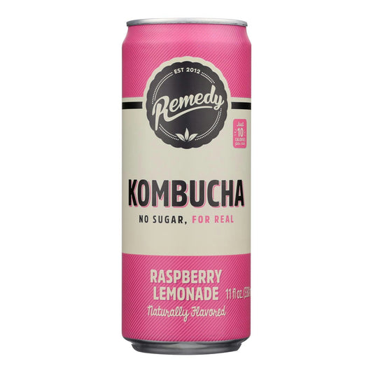 Remedy Kombucha Raspberry Lemonade 11 fl. oz (Pack of 12)