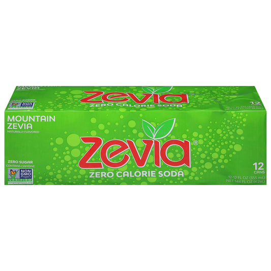 Zevia Soda Zero Sugar Mountain Zevia 144 fl oz (Pack of 2)