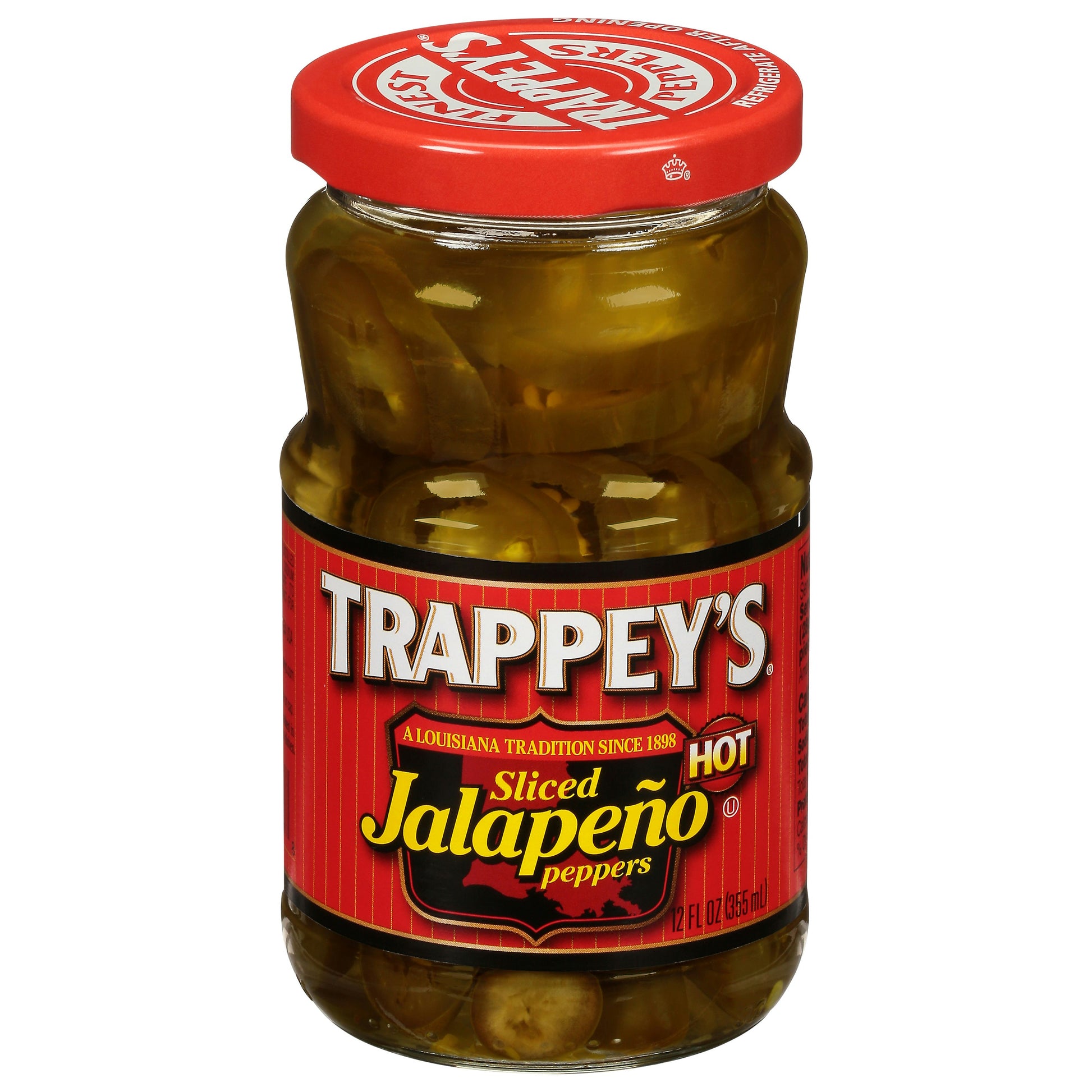 Trappeys Pepper Jalapeno Sliced 12 oz (Pack of 6)