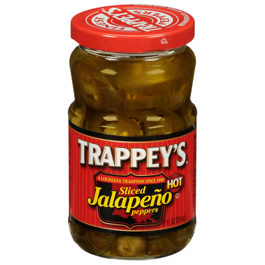 Trappeys Pepper Jalapeno Sliced 12 oz (Pack of 6)