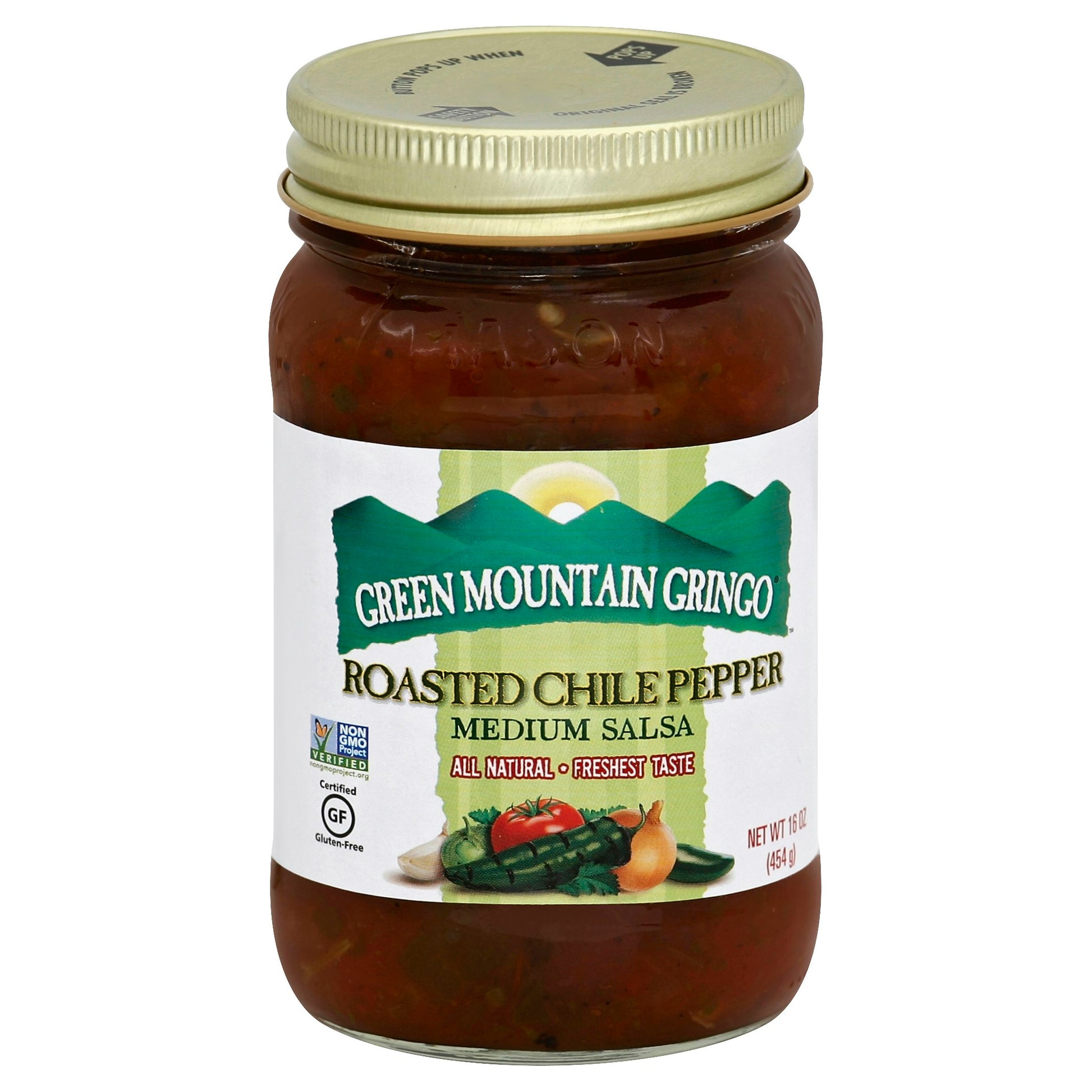 Green Mountain Gringo Salsa Fire Roasted Chile 16 oz (Pack Of 6)