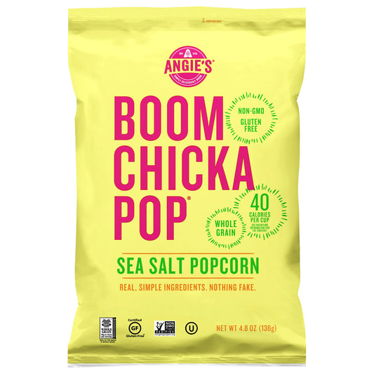 Angie's Kettle Corn Boom Chicka Pop Sea Salt Popcorn 4.8 oz (Pack of 12)