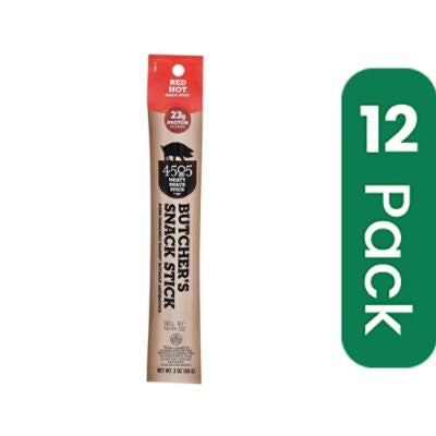 4505 - Butcher Sausage Link Snack Red Hot 2 oz (Pack of 12)