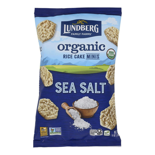 Lundberg Family Farms - Rice Cakes Mini Sea Salt 5 oz (Pack of 6)