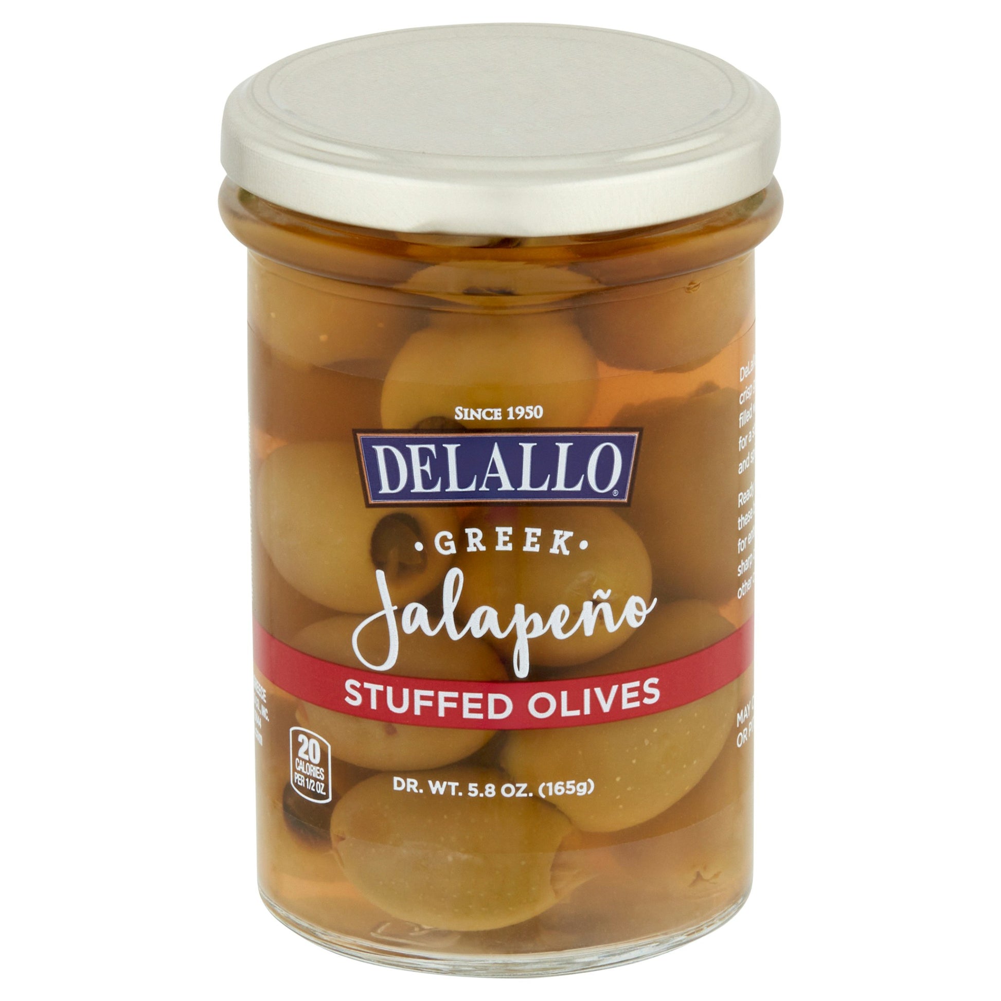 Delallo Olive Jalapeno Stuffed 5.8 oz (Pack Of 6)