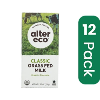 Alter Eco - Chocolate Bar Classic Milk Grs 2.65 oz (Pack of 12)