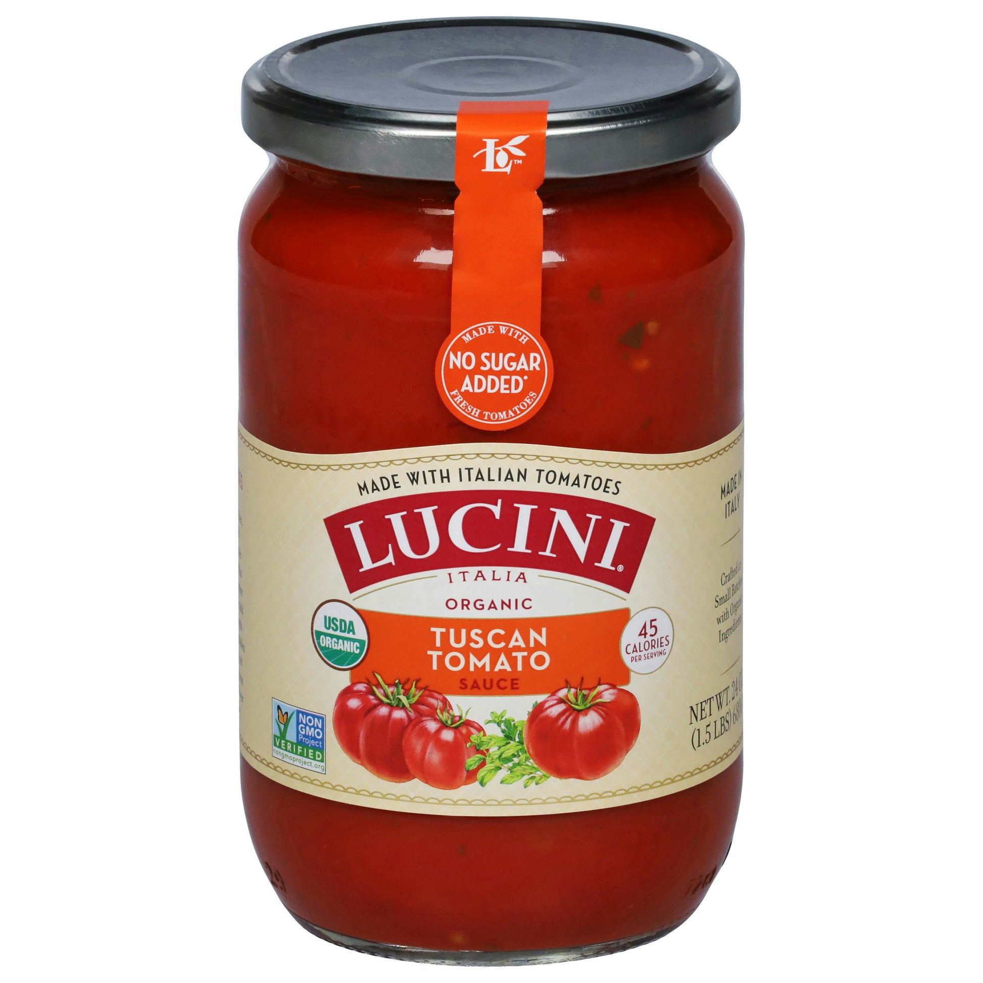 Lucini Marinara Pasta Sauce Organic 24 oz (Pack of 6)