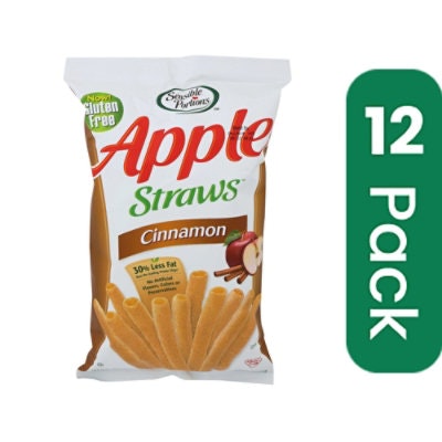 Sensible Portions Original Cinnamon Apple Straws - 5 Ounce (Pack of 12)