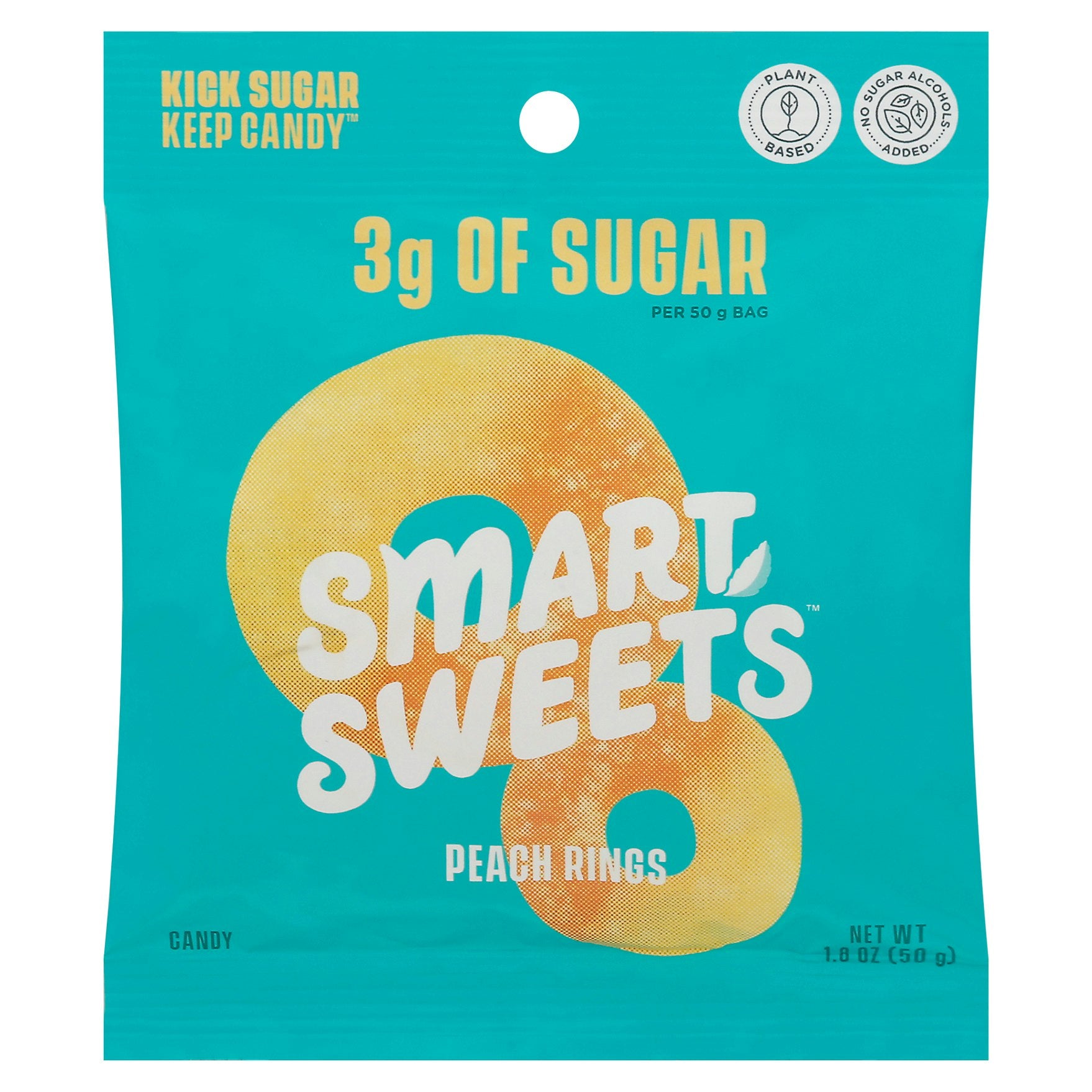 Smartsweets Candy Peach Rings 1.8 oz (Pack of 12)