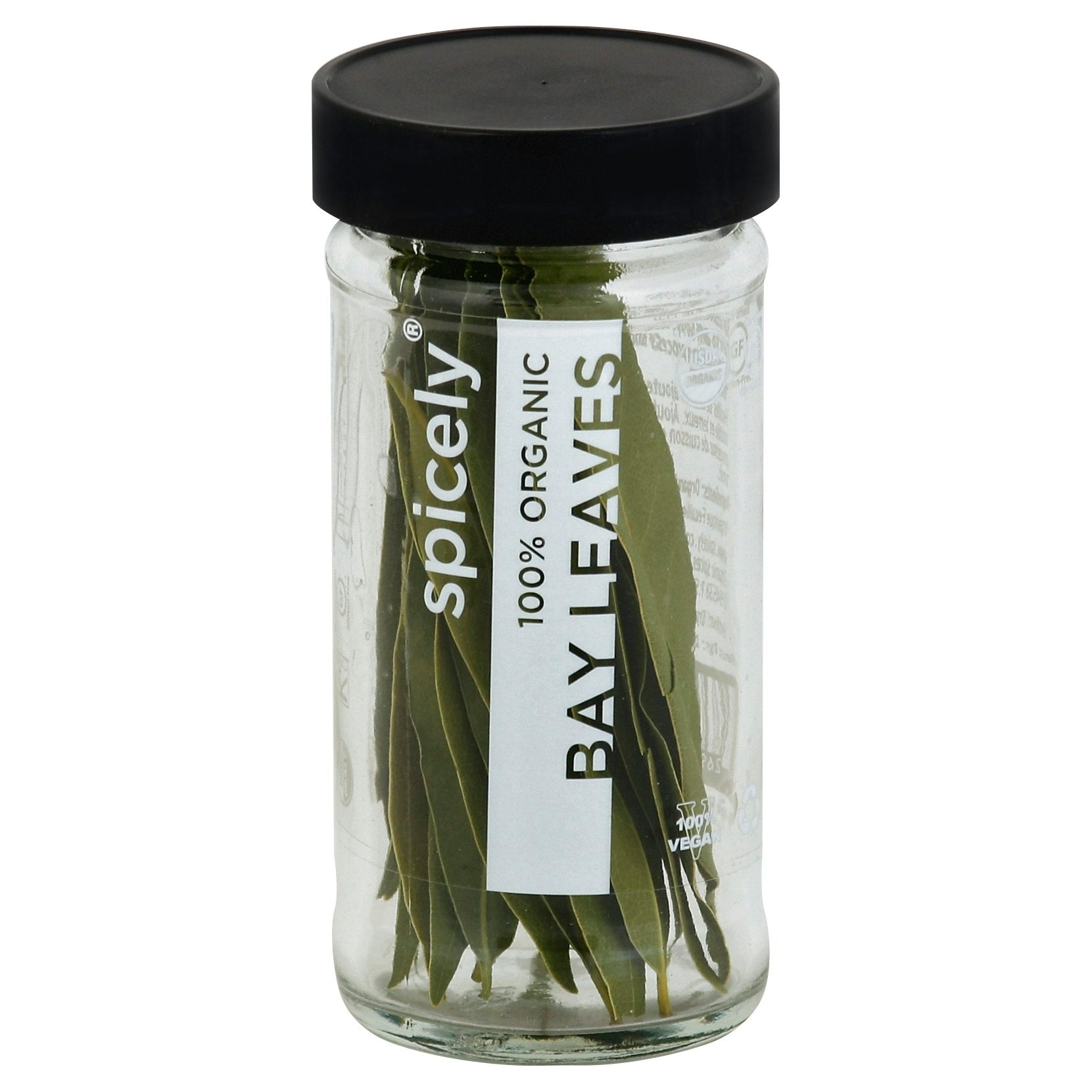 Spicely Organics Spice Calf Bay Leaves Jar 0.09 Oz Pack of 3