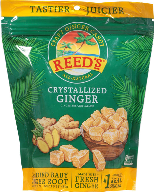 Reeds Candy Ginger Crystallized 16 Oz (Pack of 6)