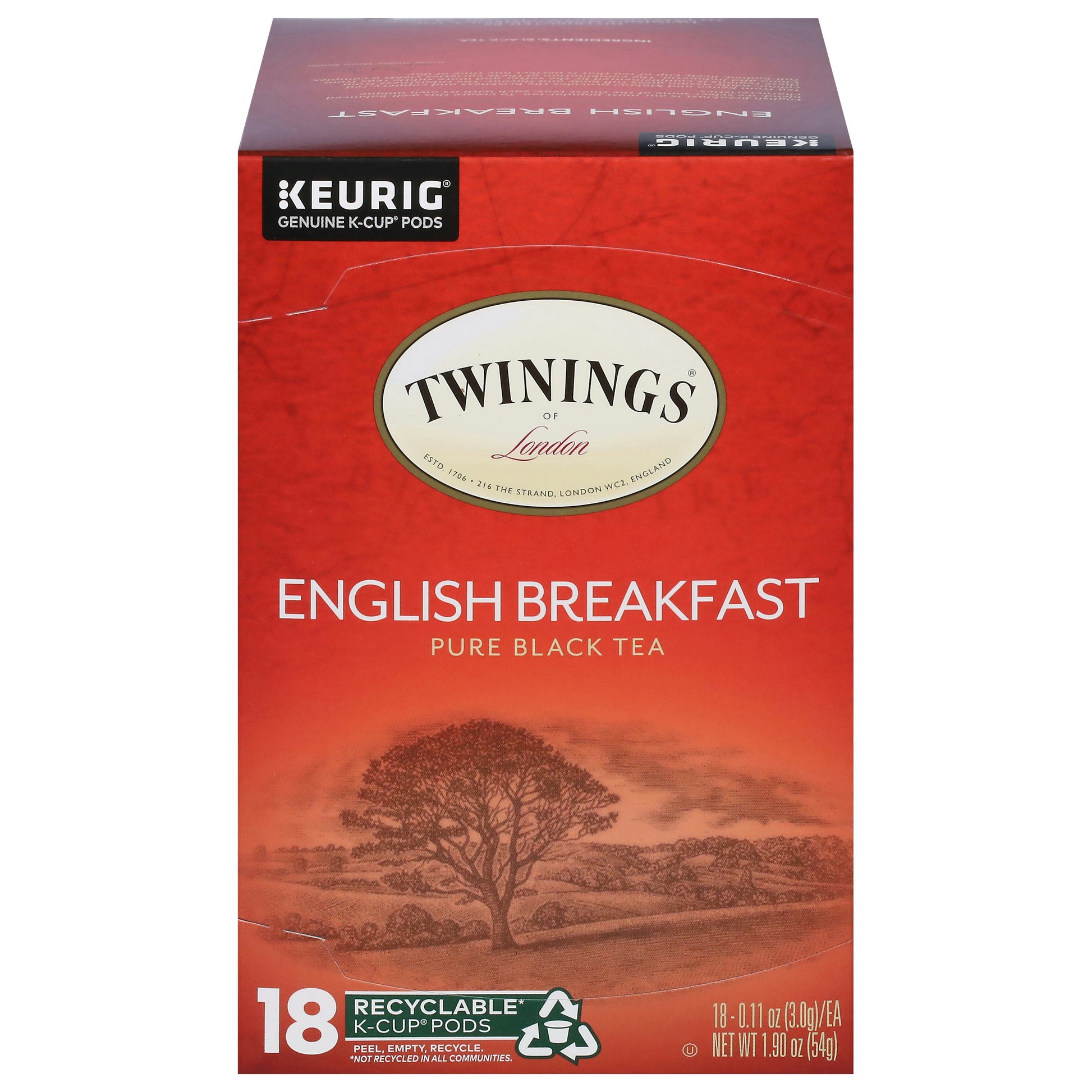 Twinings K Cup Pure Peppermint 18 Pc Pack of 3