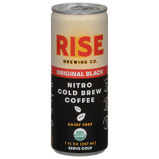 Rise Brewing Co Cold Brew Nitro Black Organic 7 FO (Pack of 12)