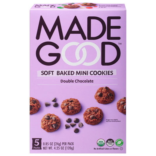 Madegood Cookie Mini Double Chocolate 5Ct 4.25 oz (Pack Of 6)