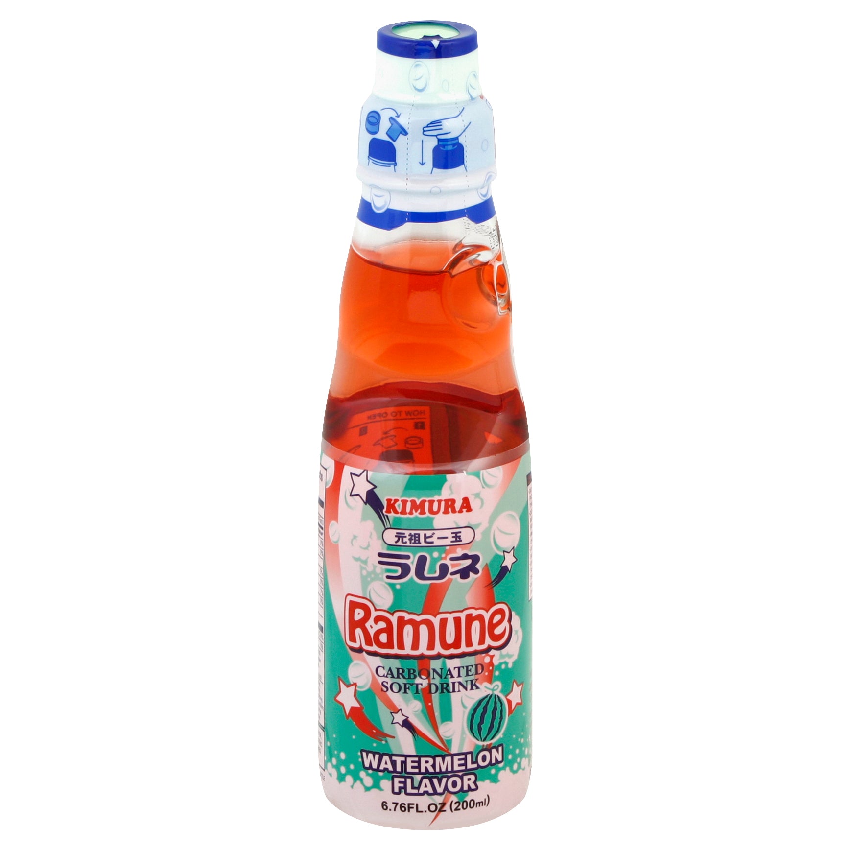 Kimura Beverage Ramune Watermelon 6.76 FO (Pack Of 18)