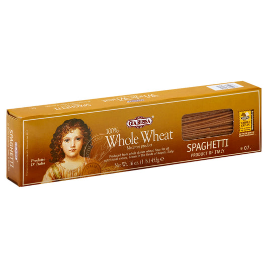 Gia Russa Pasta Whole Wheat Spaghetti 16 Oz (Pack Of 20)