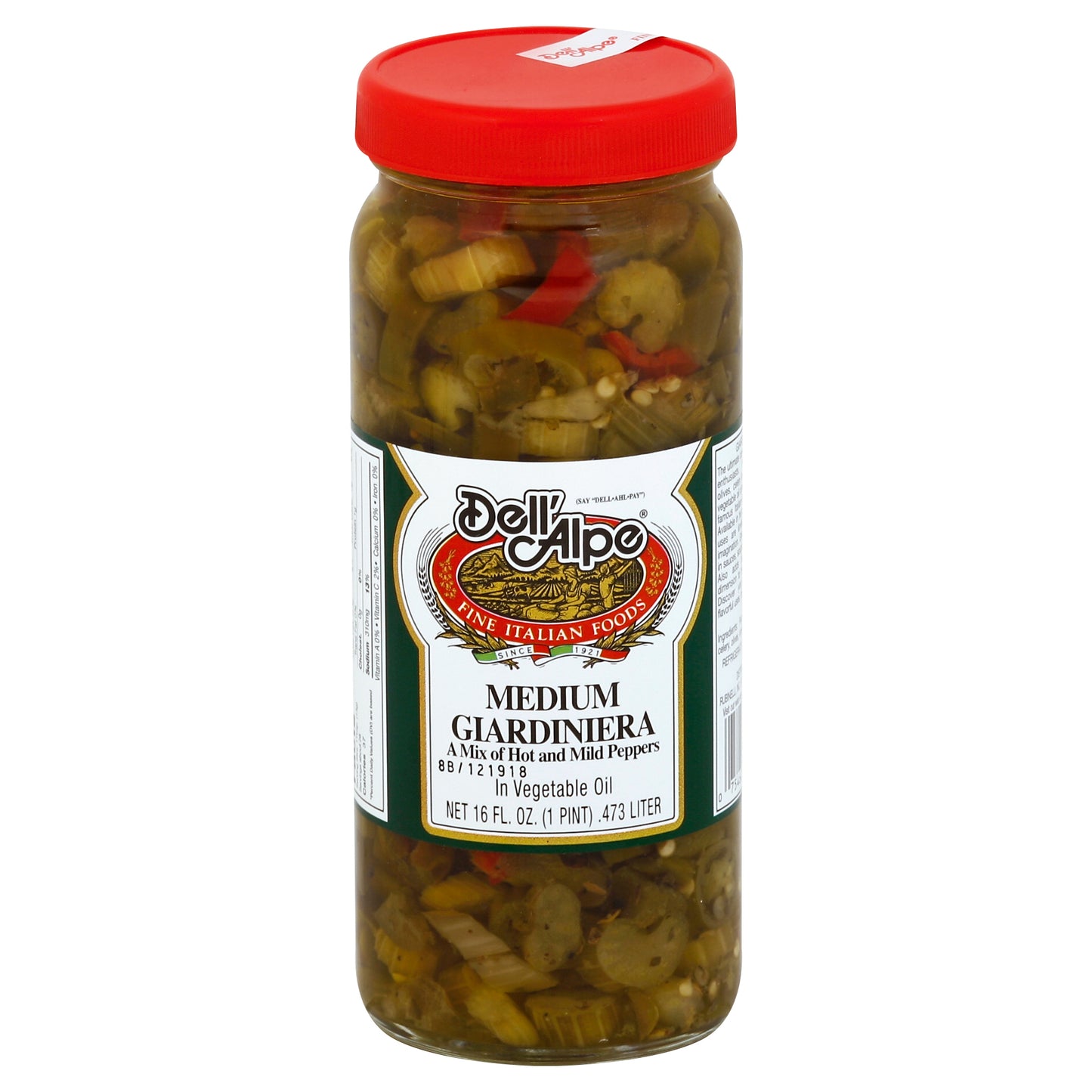 Dell Alpe Giardiniera Medium 16 oz (Pack Of 12)