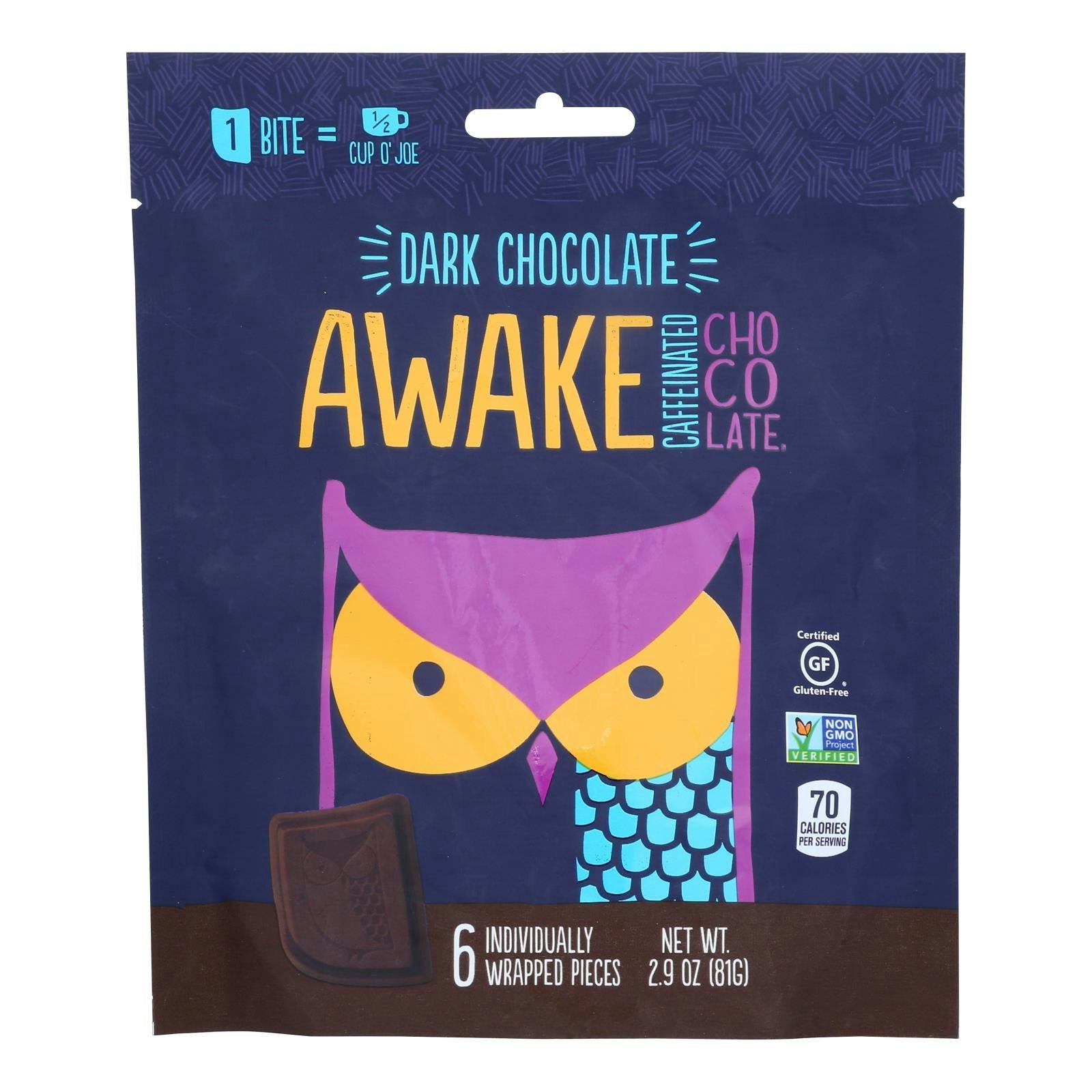 Awake Chocolate Big Dark 2.9 oz (Pack of 10)