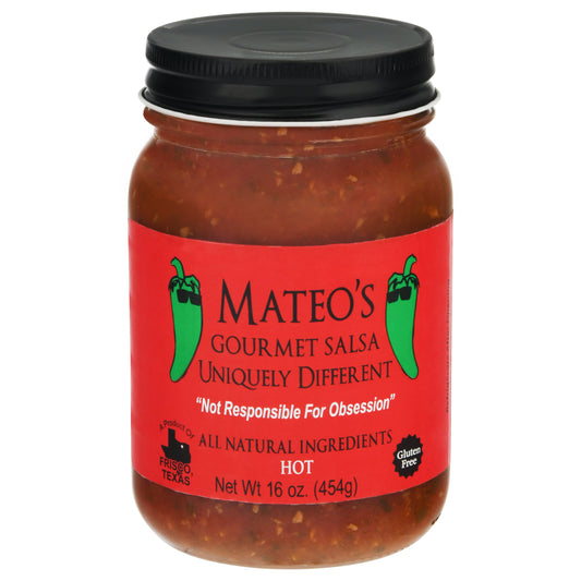 Mateos Gourmet Salsa Hot 16 oz (Pack Of 6)