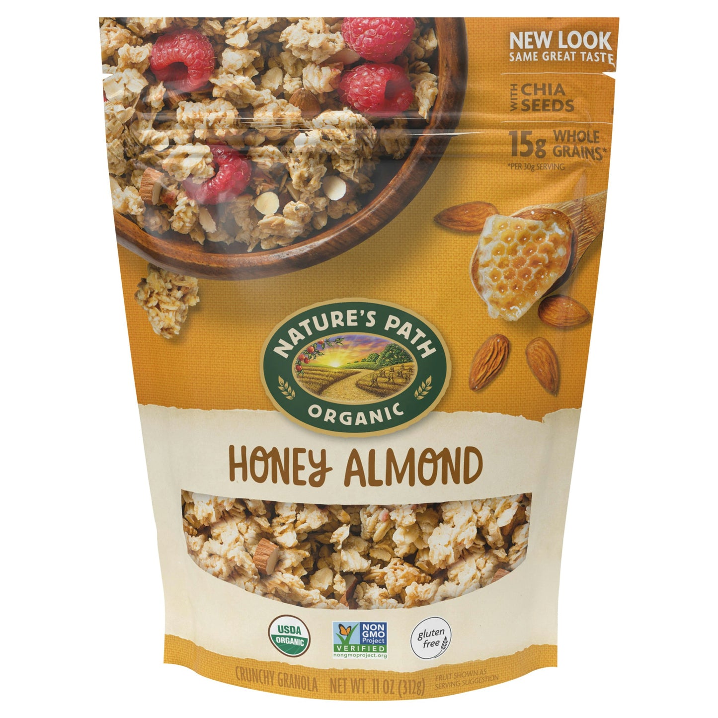 Natures Path Granola Gluten Free Honey Almond Organic 11 oz (Pack of 8)