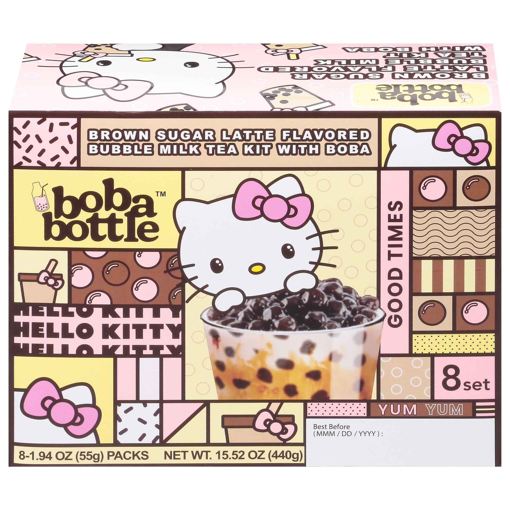 Asha Tea Bubble Mlk With Boba Brown 15.52 oz (Pack Of 6)