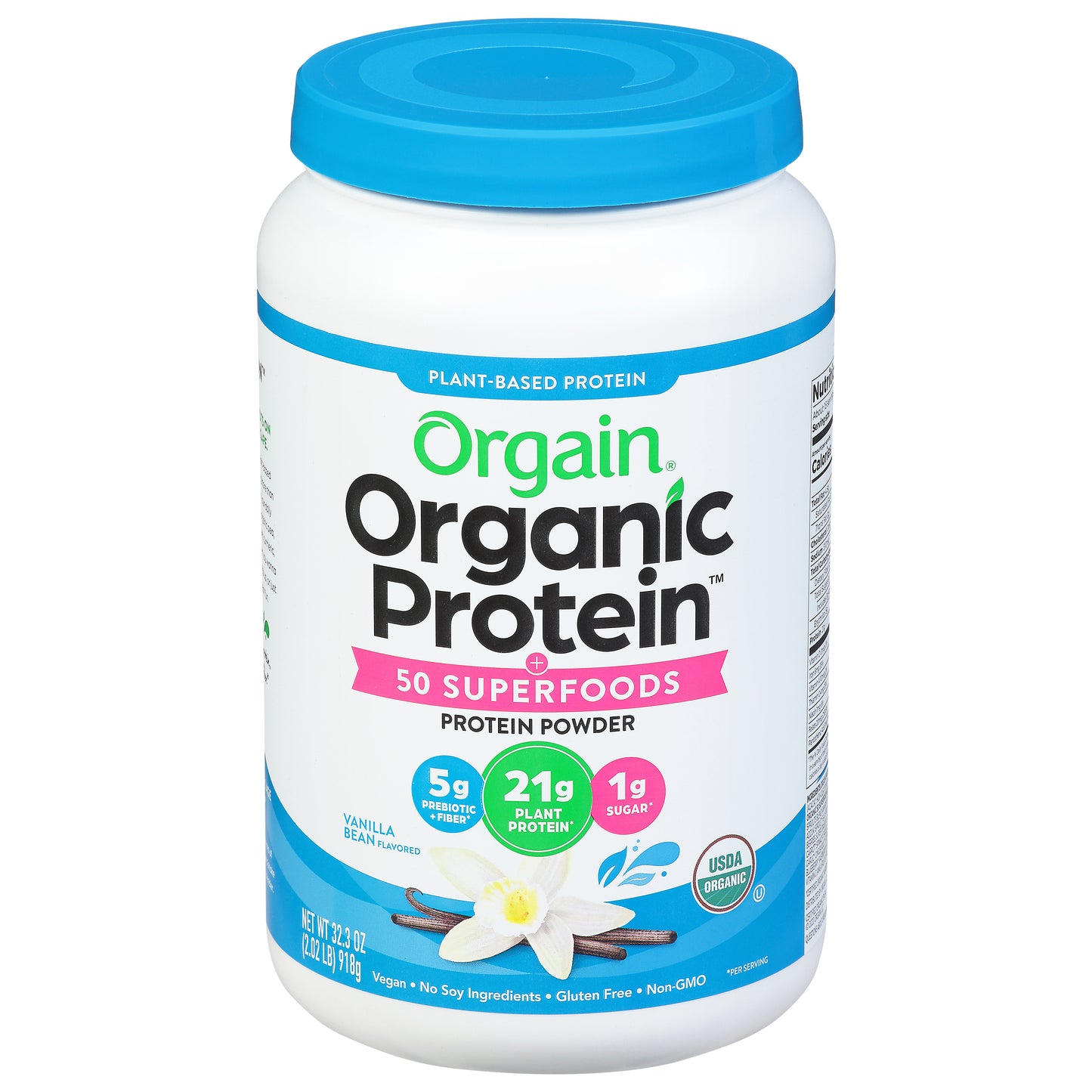 Orgain Vegan Protein Superfood Vanilla Organic 2.02 Lb 2.02 Lb Pack of 1