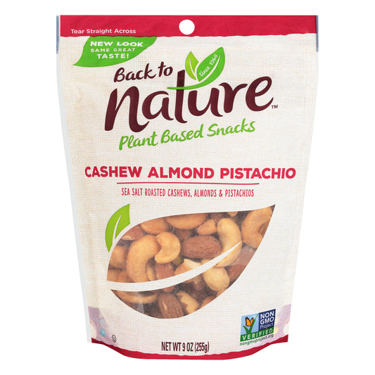 Back To Nature Almond Pistachio Blend Sea Sl 9 oz (Pack Of 9)