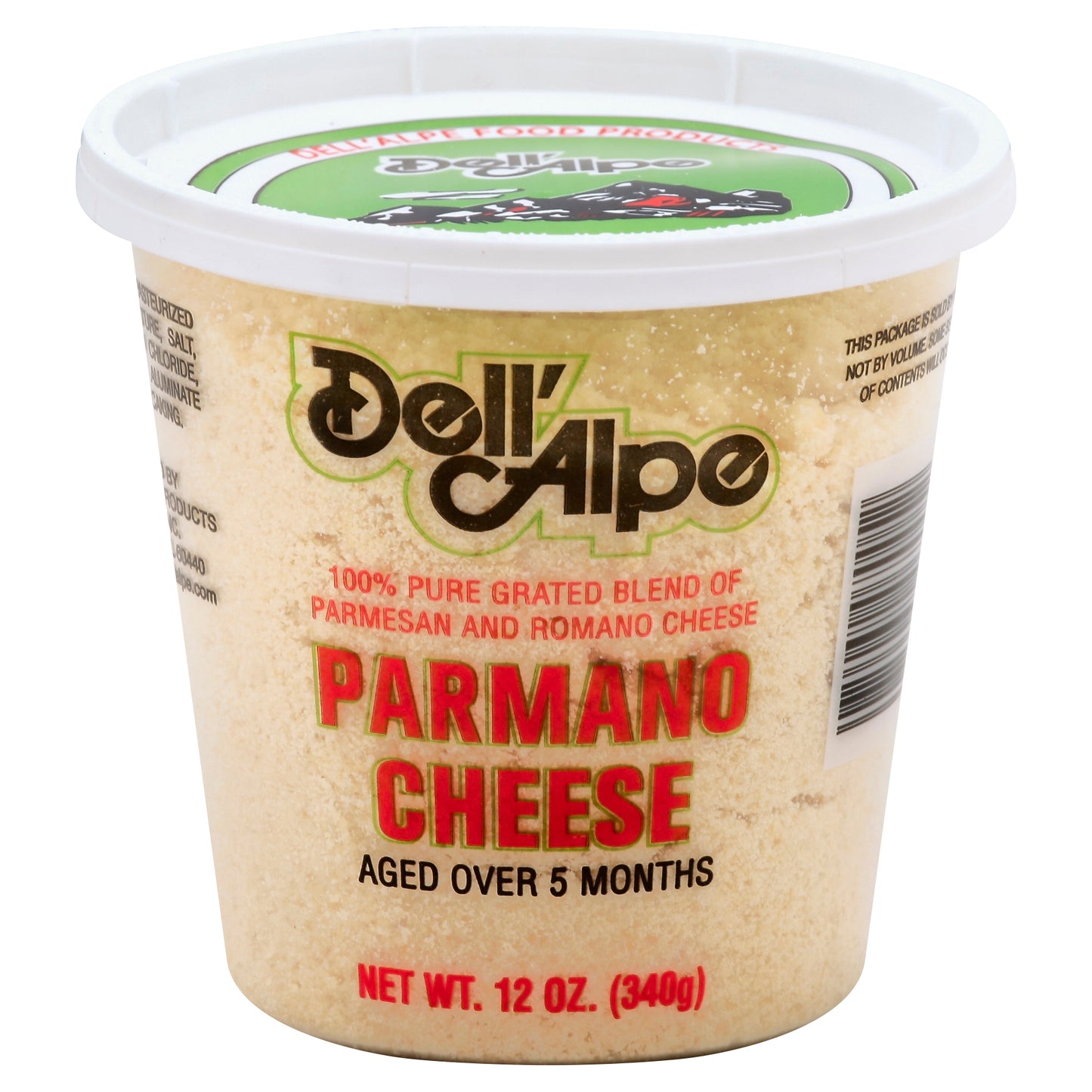 Dell Alpe Cheese Grated Parmano 12 oz (Pack Of 6)