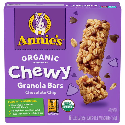 Annies Homegrown Bar Chewy Grn Chocolate Chip 5.34 oz (Pack Of 12)